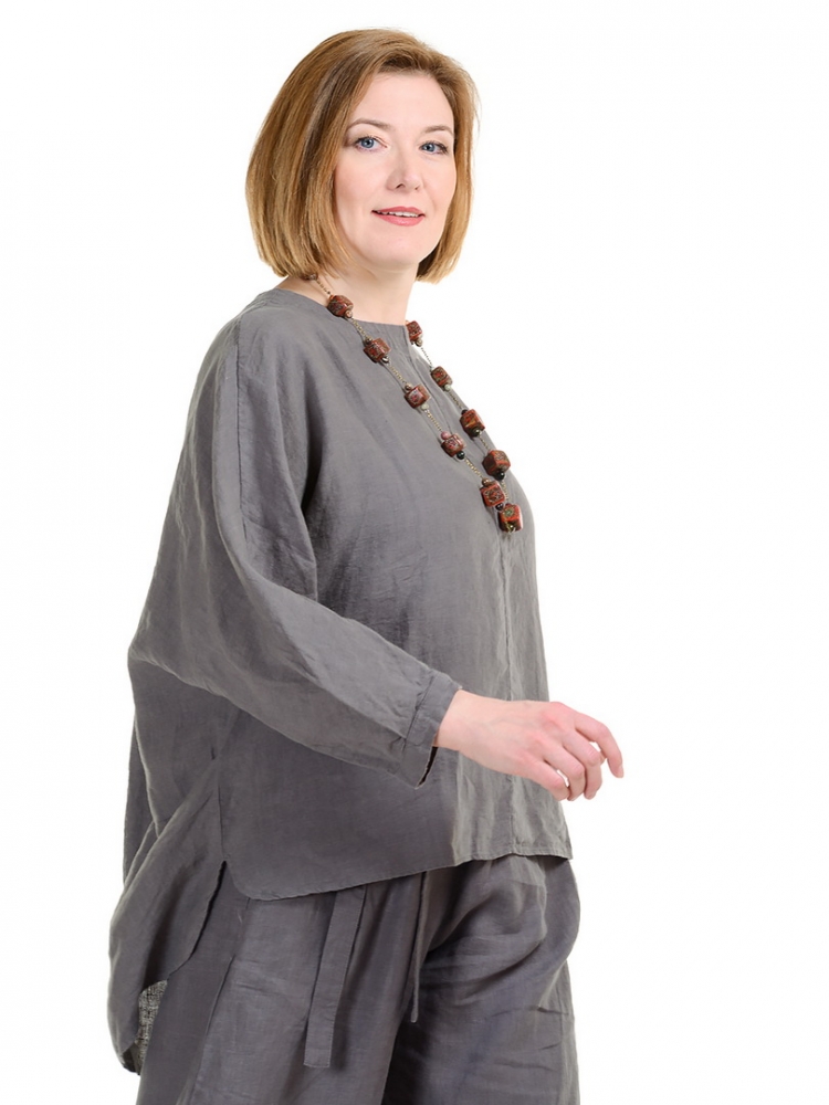 брюки 100% лен pinkpolka  корея