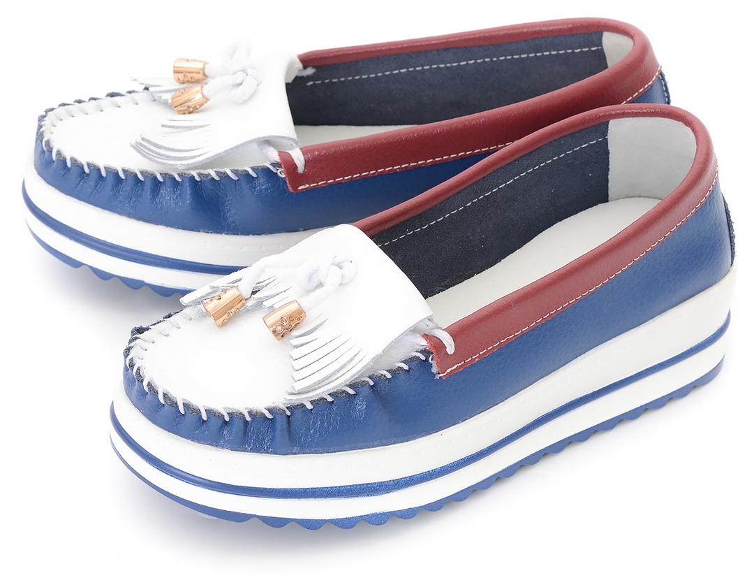 женские мокасины на танкетке натуральная кожа bnf тайвань