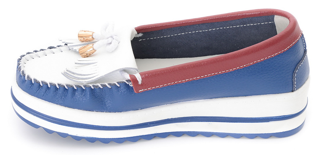 женские мокасины на танкетке натуральная кожа bnf тайвань