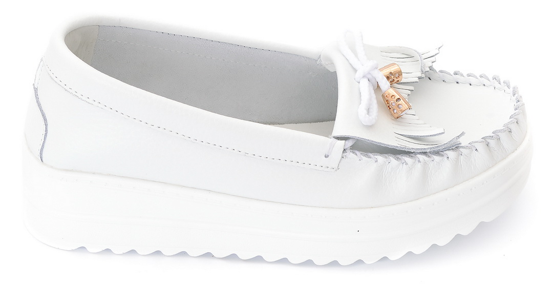 женские мокасины на танкетке натуральная кожа binifoot/bnf тайвань