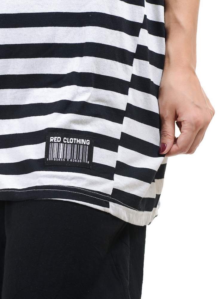 футболка в полосу с вышивкой 100% хлопок корея