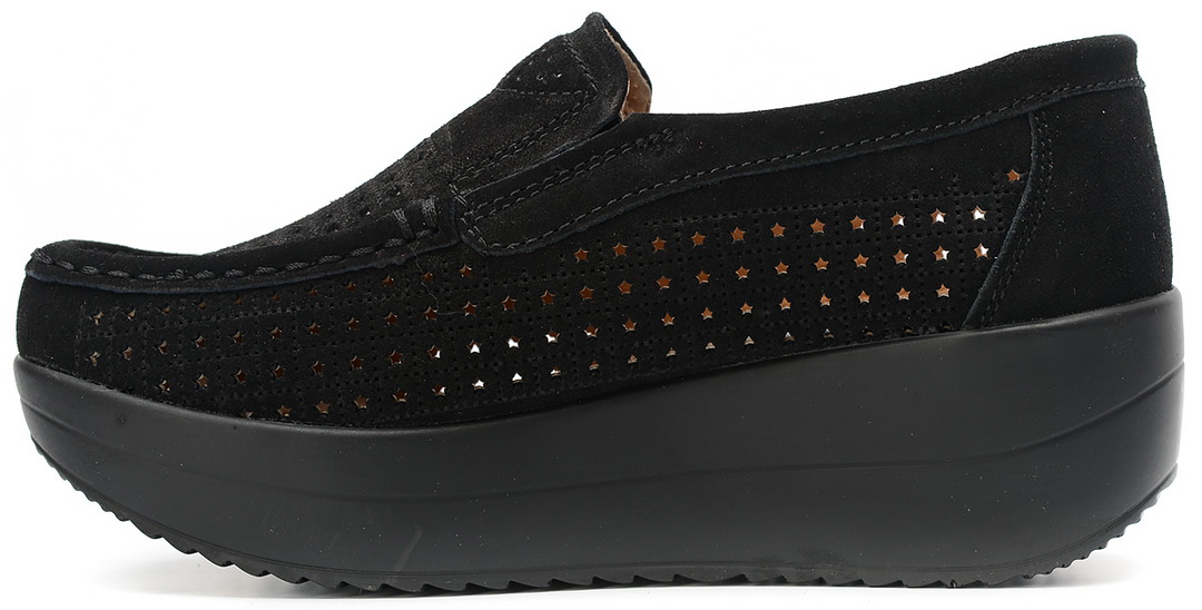 женские мокасины  с перфорацией натуральная кожа(замша) binifoot тайвань