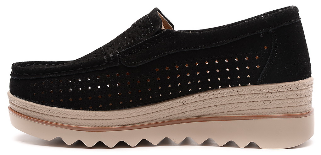 женские мокасины с перфорацией натуральная кожа(замша) bnf тайвань