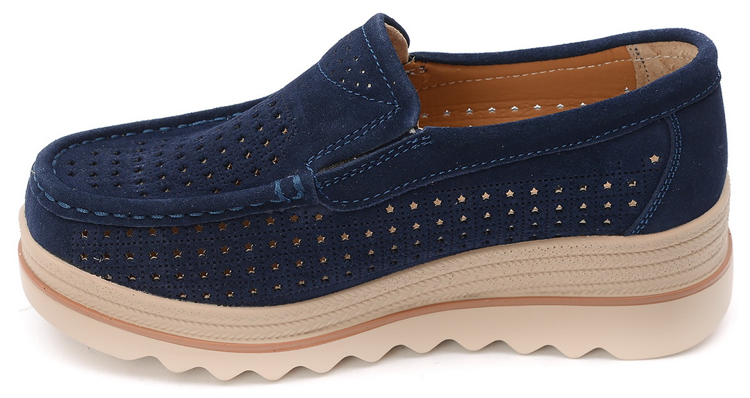 женские мокасины с перфорацией натуральная кожа(замша) bnf тайвань