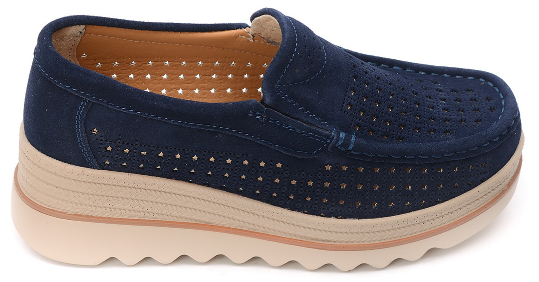 женские мокасины с перфорацией натуральная кожа(замша) bnf тайвань