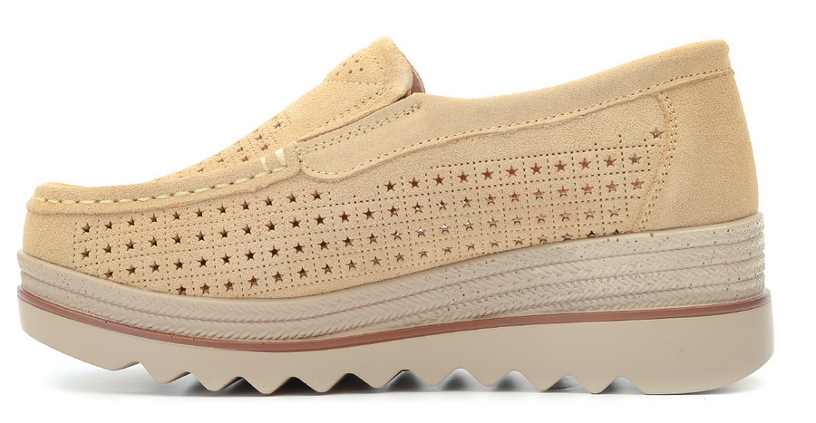 женские мокасины с перфорацией натуральная замша bnf тайвань