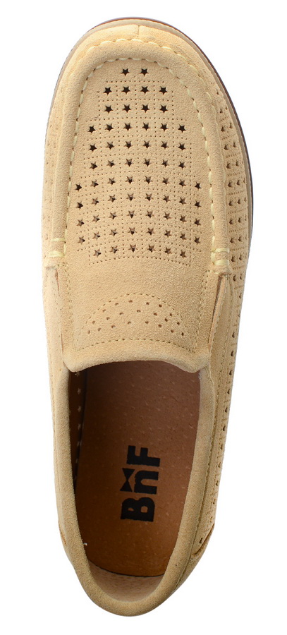 женские мокасины с перфорацией натуральная замша bnf тайвань