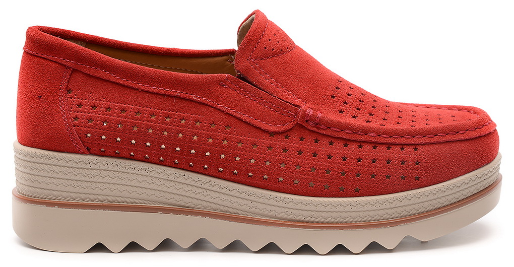 женские мокасины с перфорацией натуральная кожа(замша) bnf тайвань