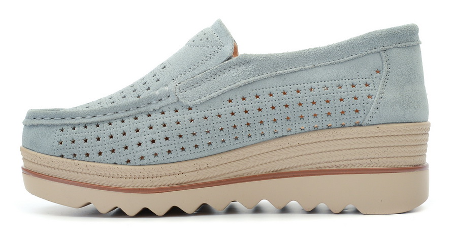 женские мокасины с перфорацией натуральная замша bnf тайвань