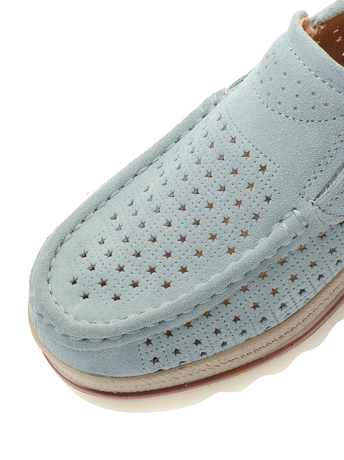 женские мокасины с перфорацией натуральная замша bnf тайвань