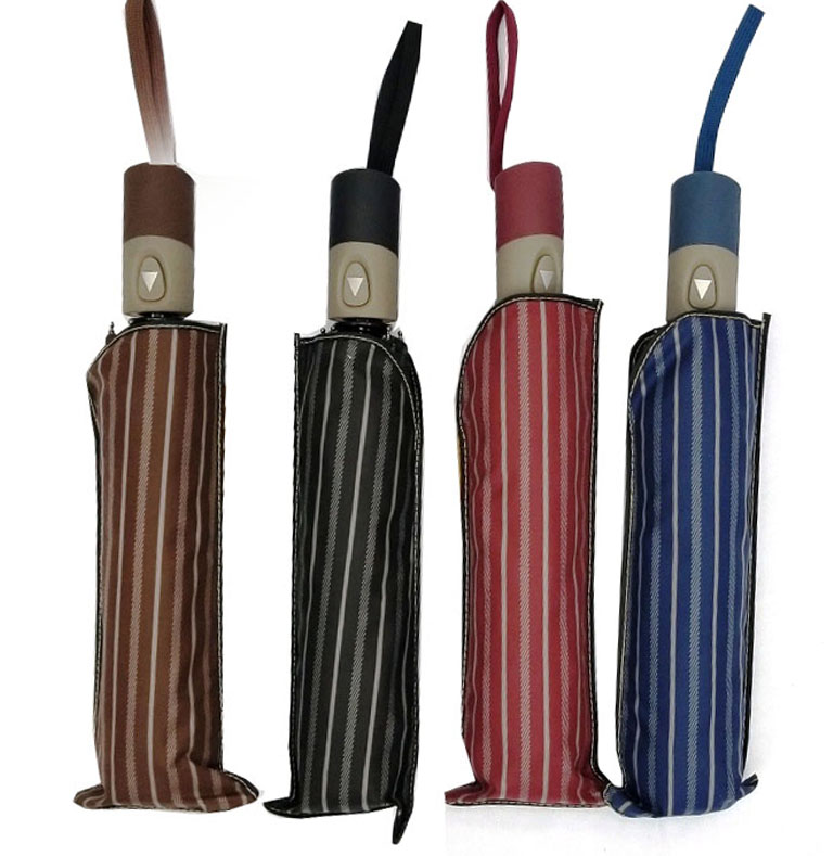 10622(6709) зонт полуавтомат в полосу бордо tiangi umbrella китай