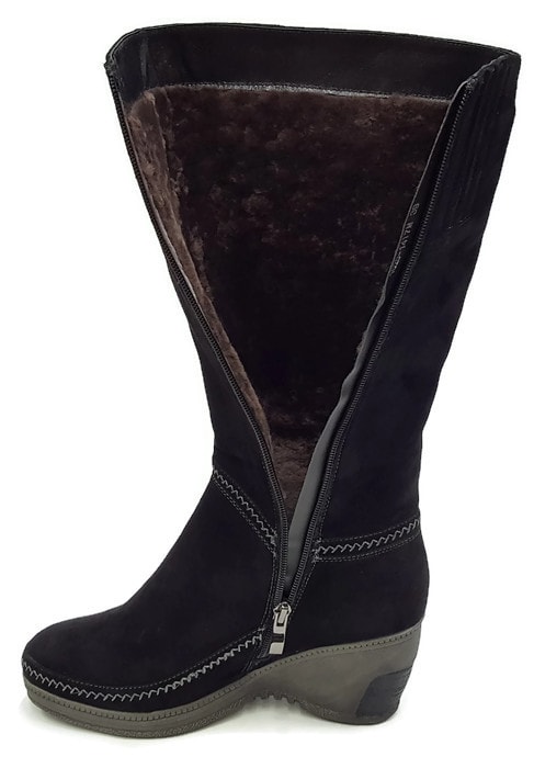 женские сапоги натуральная замша натуральный мех gugu германия