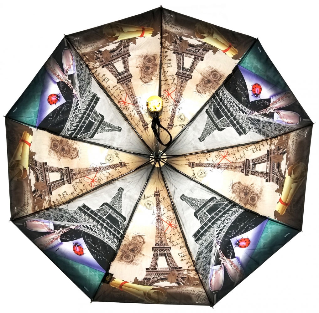 sh6822 зонт автомат города 2-х цветный черный shine england/prc