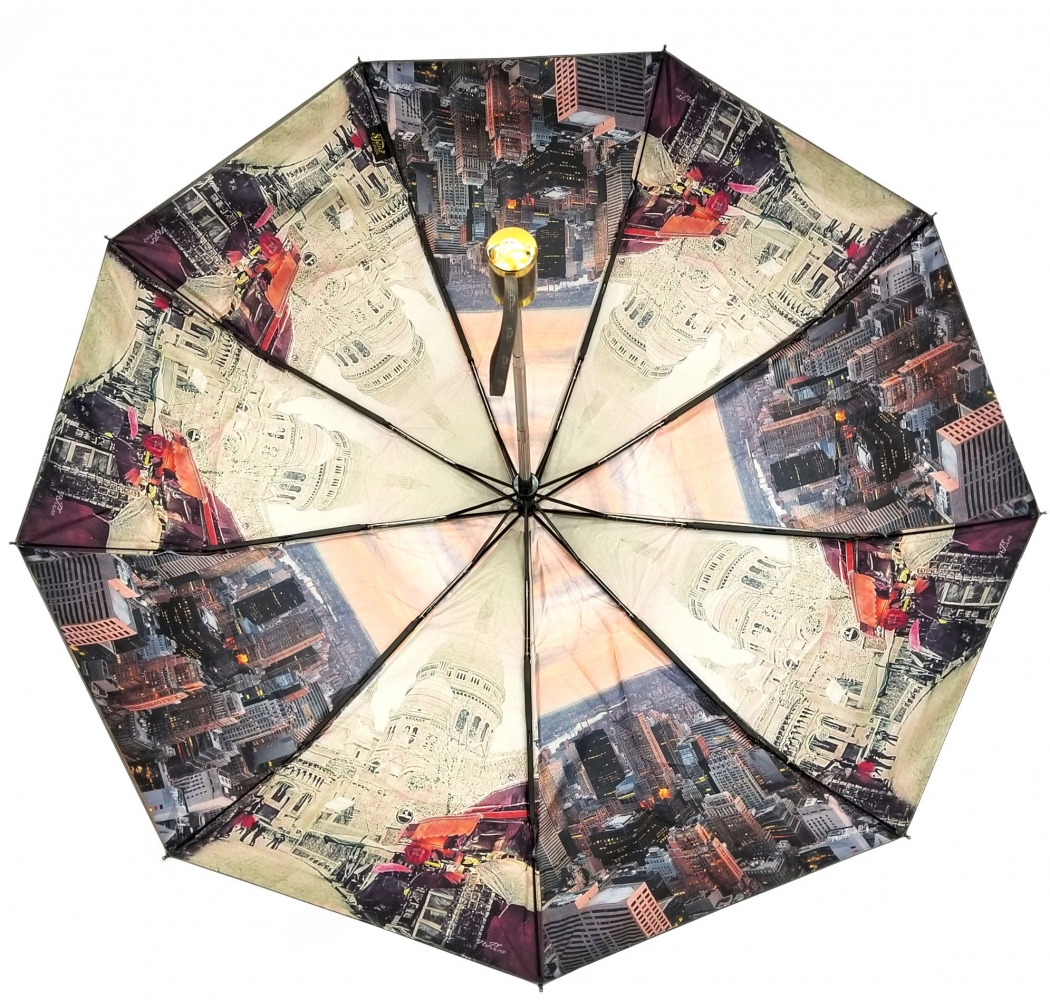 sh6822 зонт автомат города 2-х цветный красный shine england/prc