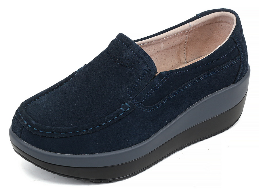 женские мокасины на танкетке натуральная замша binifoot тайвань 