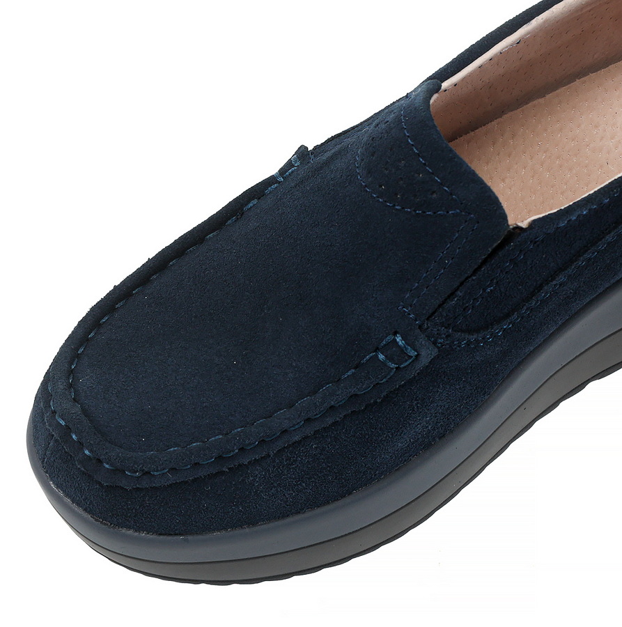 женские мокасины на танкетке натуральная замша binifoot тайвань 