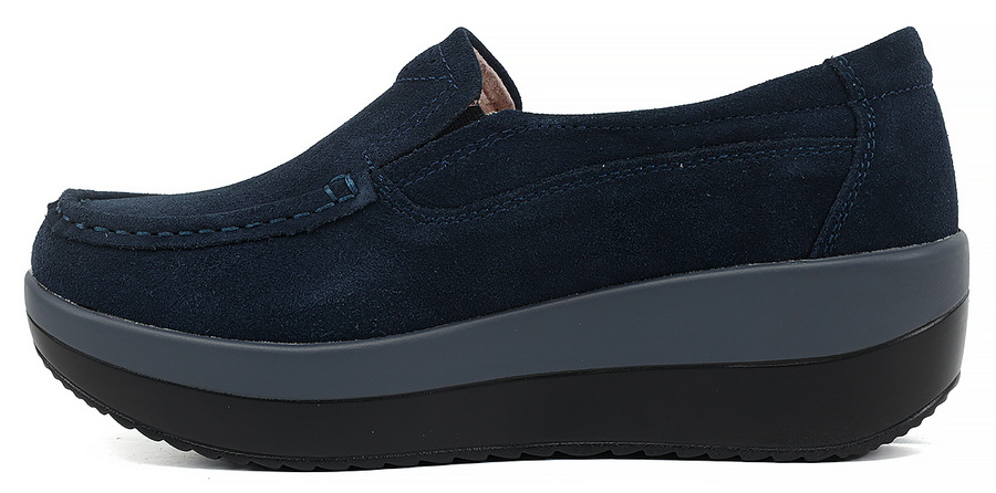 женские мокасины на танкетке натуральная замша binifoot тайвань 