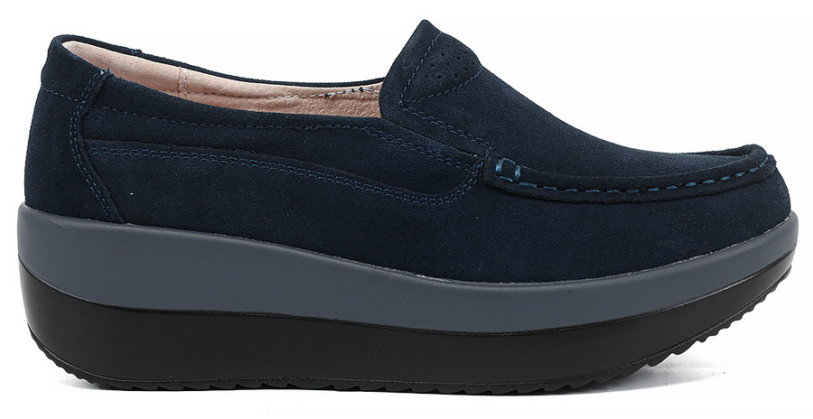 женские мокасины на танкетке натуральная замша binifoot тайвань 