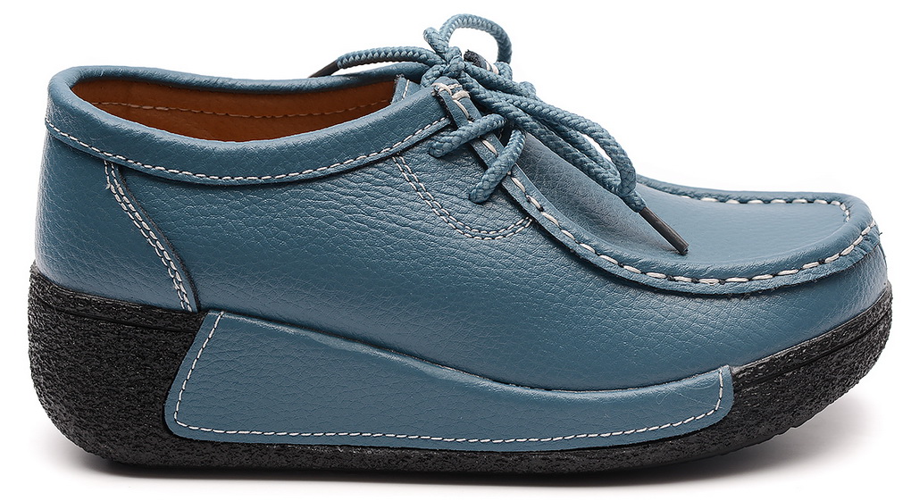 женские мокасины на танкетке натуральная кожа binifoot/bnf тайвань