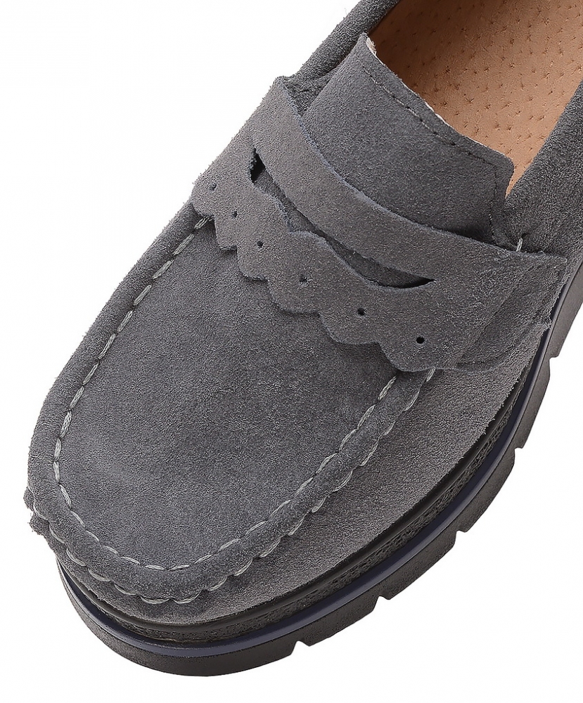 женские мокасины на танкетке натуральная кожа (замша) bnf тайвань