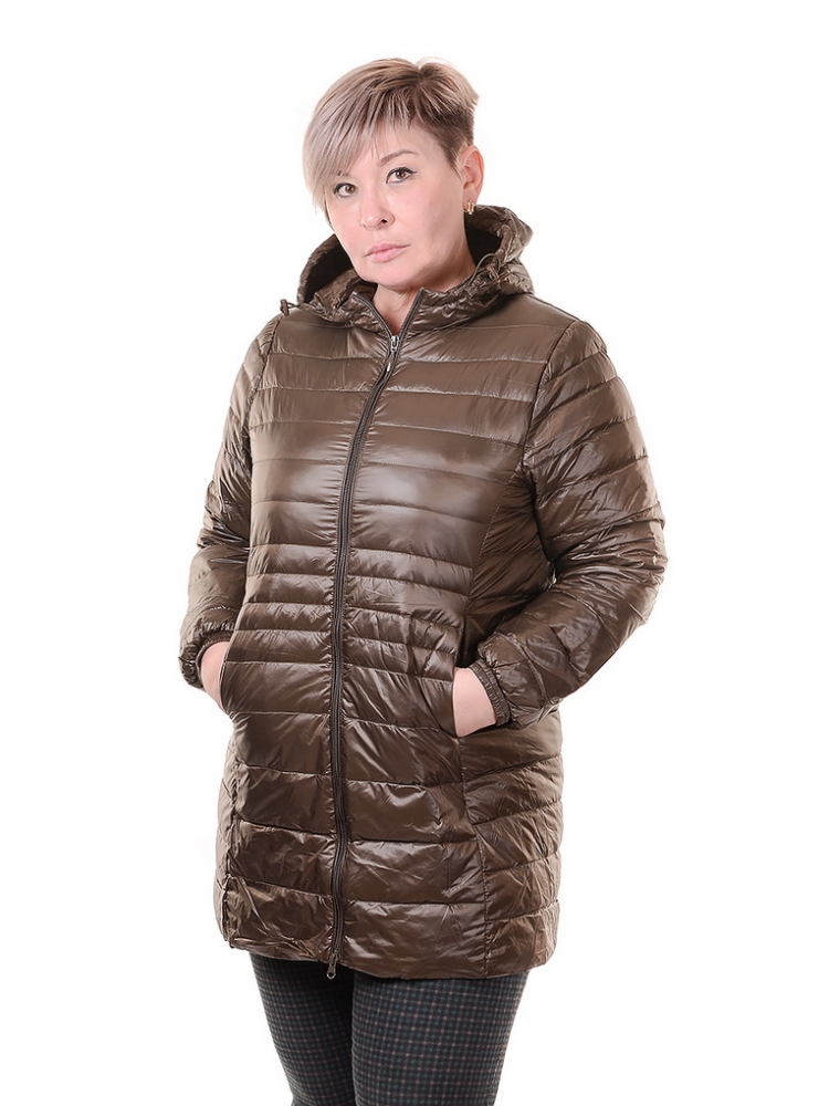 ультралёгкая пуховая куртка длинная  l(42)-7xl(58) 