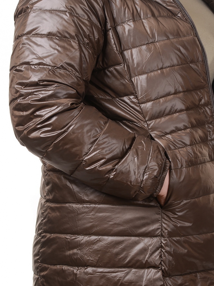 ультралёгкая пуховая куртка длинная  l(42)-7xl(58) 