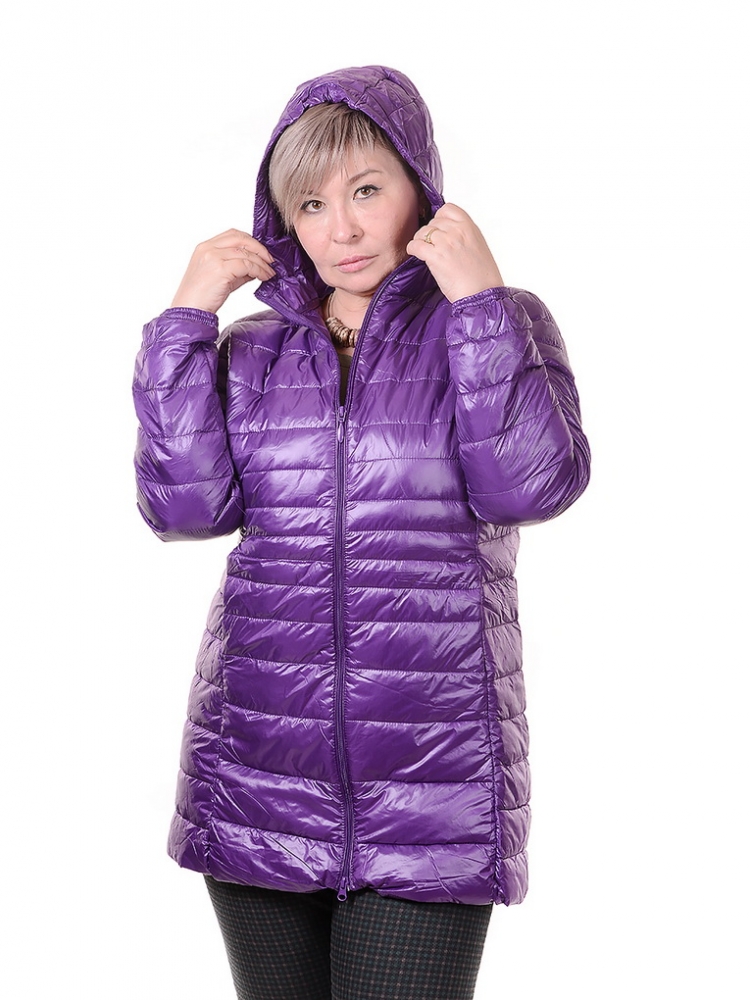 ультралёгкая пуховая куртка длинная  l(42)-7xl(58) 