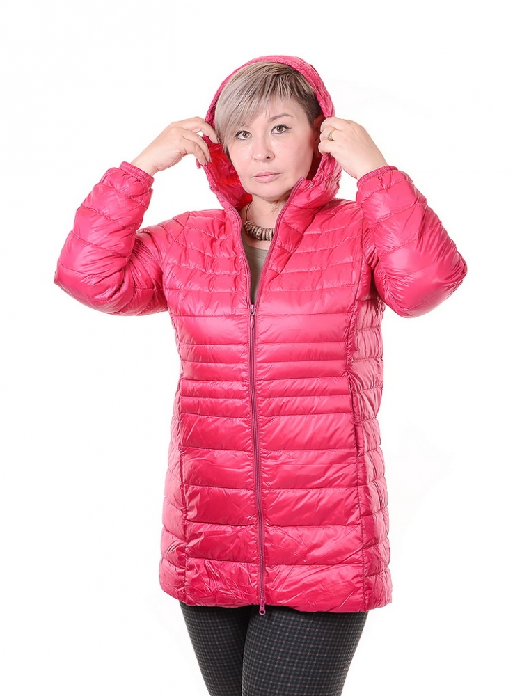 ультралёгкая пуховая куртка длинная  l(42)-7xl(58) 