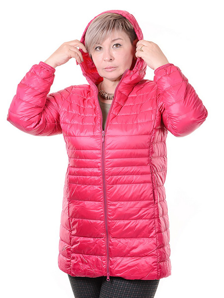 ультралёгкая пуховая куртка длинная  l(42)-7xl(58) 