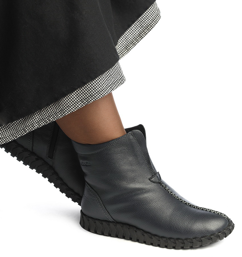 женские ботинки натуральная кожа натуральный мех gugu германия