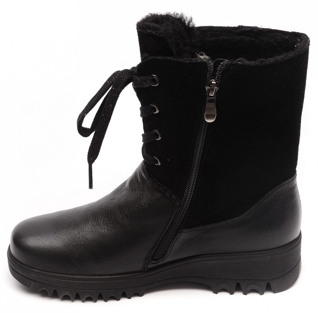 женские сапоги натуральная кожа+замша/шерсть gugu германия