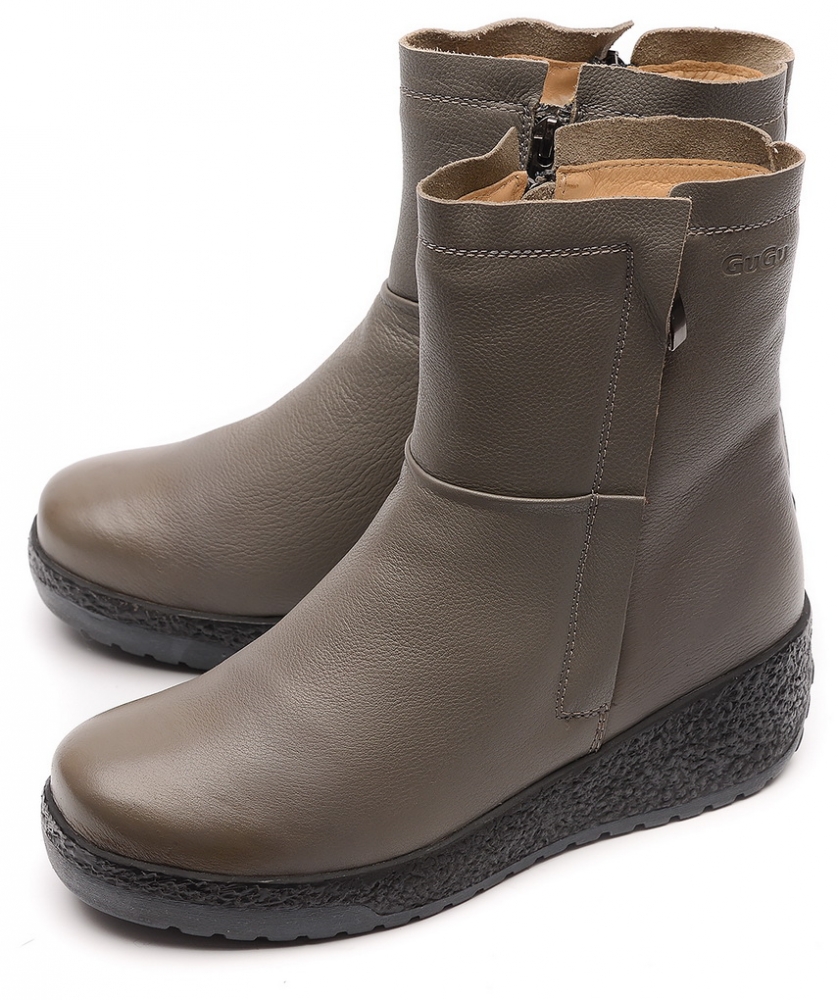 женские сапоги натуральная кожа натуральный мех gugu германия