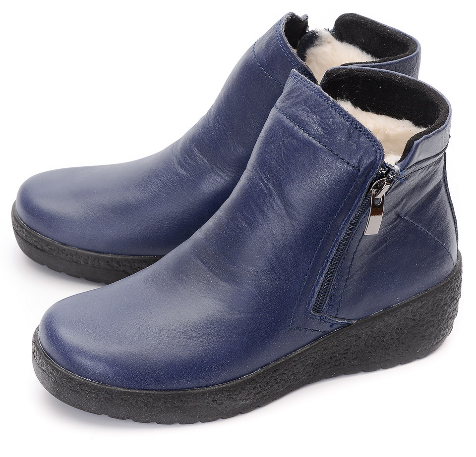 женские ботинки 2 молнии натуральная кожа 100% шерсть gugu германия