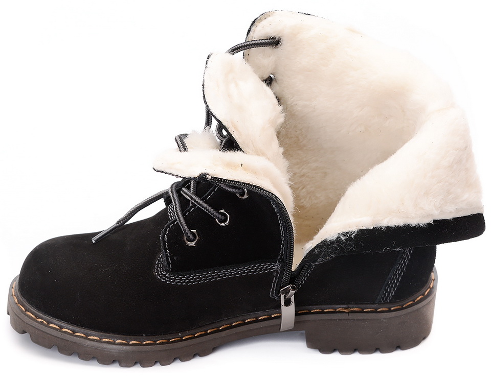 женские ботинки натуральная кожа (замша)/100% шерсть gugu германия