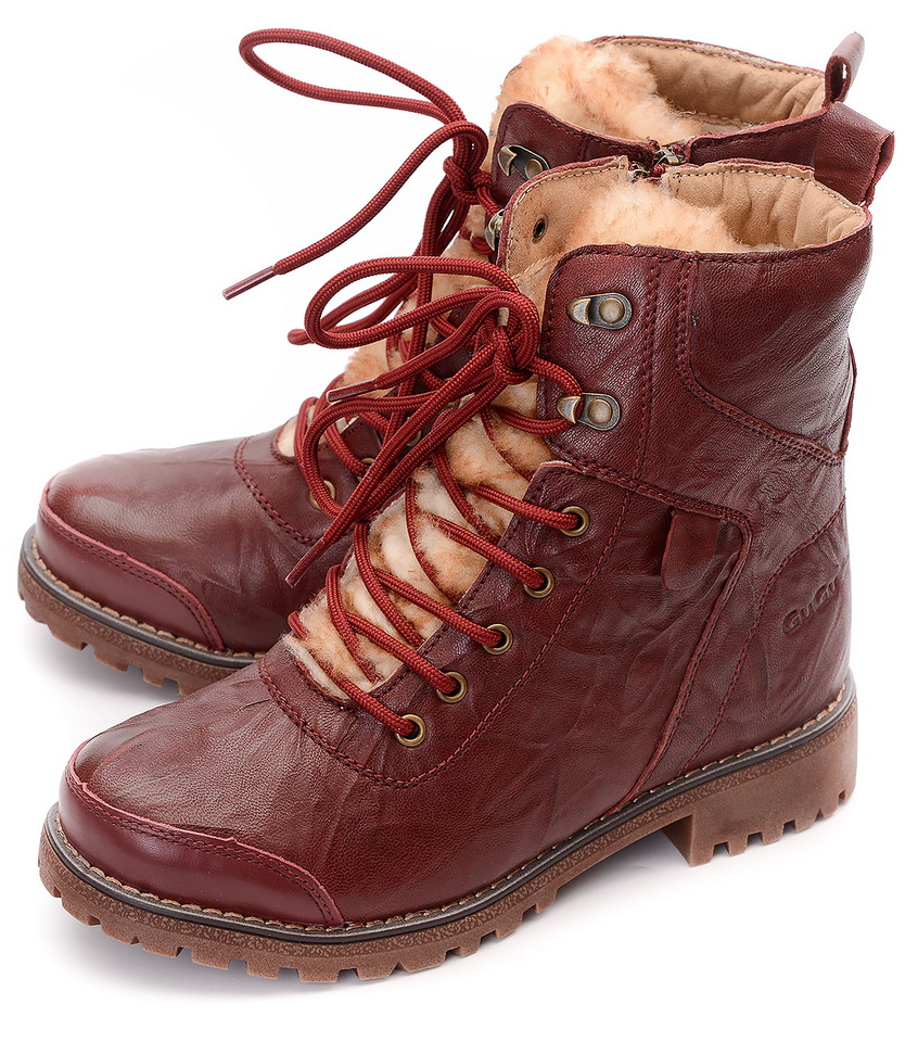 женские ботинки натуральная кожа/ 100% шерсть gugu германия