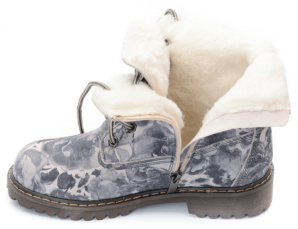 женские ботинки натуральная кожа / 100% шерсть gugu германия