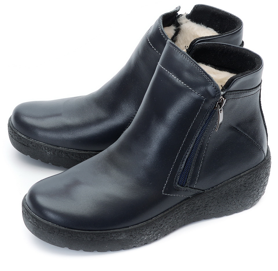 женские ботинки 2 молнии натуральная кожа 100% шерсть gugu германия