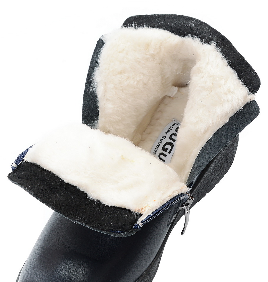 женские ботинки 2 молнии натуральная кожа 100% шерсть gugu германия