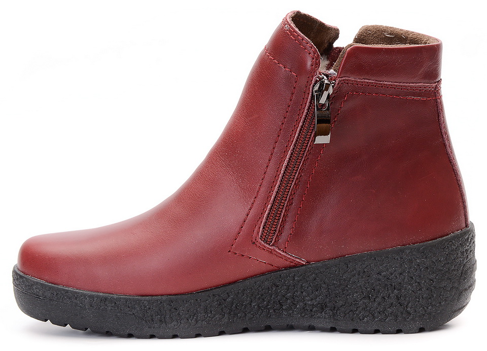 женские ботинки 2 молнии натуральная кожа 100% шерсть gugu германия