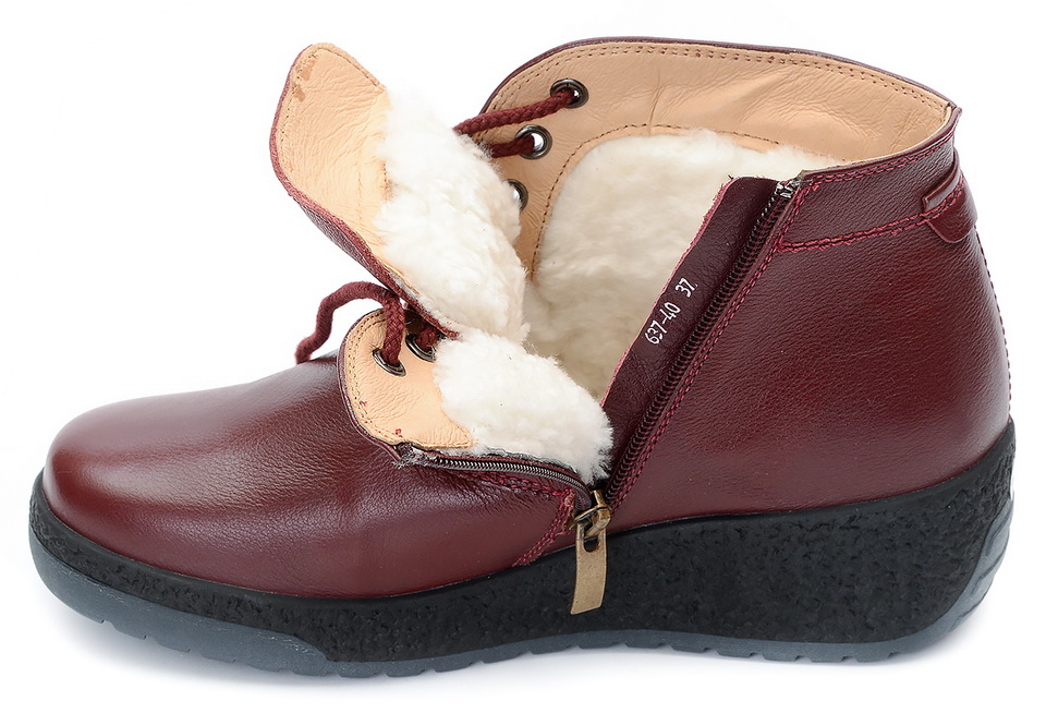 женские ботинки натуральная кожа натуральный мех gugu германия