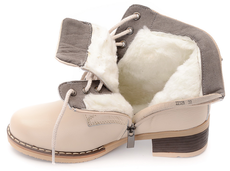 женские ботинки натуральная кожа / 100% шерсть gugu германия