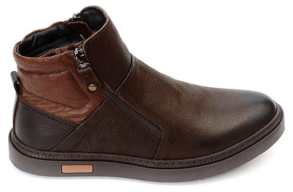 мужские ботинки натуральная кожа натуральный мех gugu германия