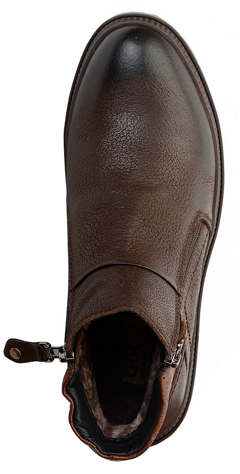 мужские ботинки натуральная кожа натуральный мех gugu германия