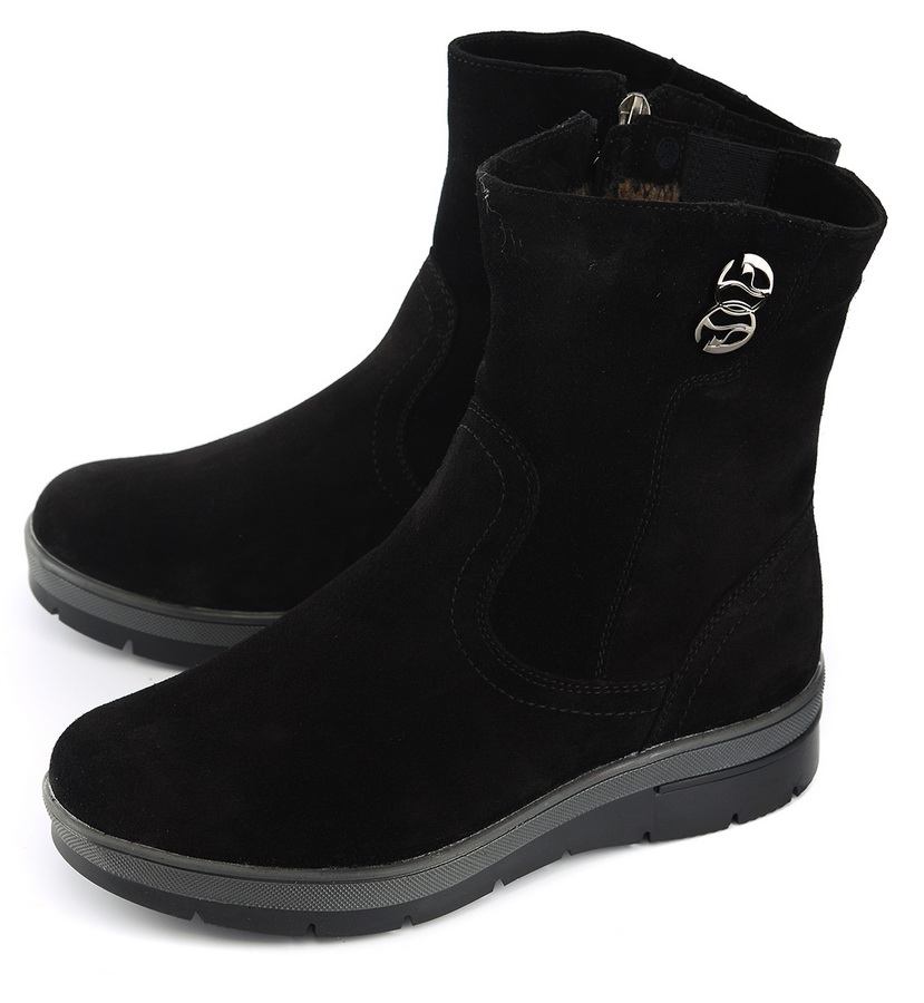 женские полусапоги натуральная кожа (замша) / шерсть эго беларусь