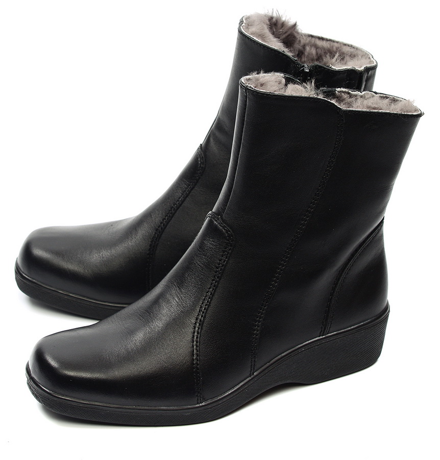 женские п/сапоги натуральная кожа/ натуральный мех отико беларусь