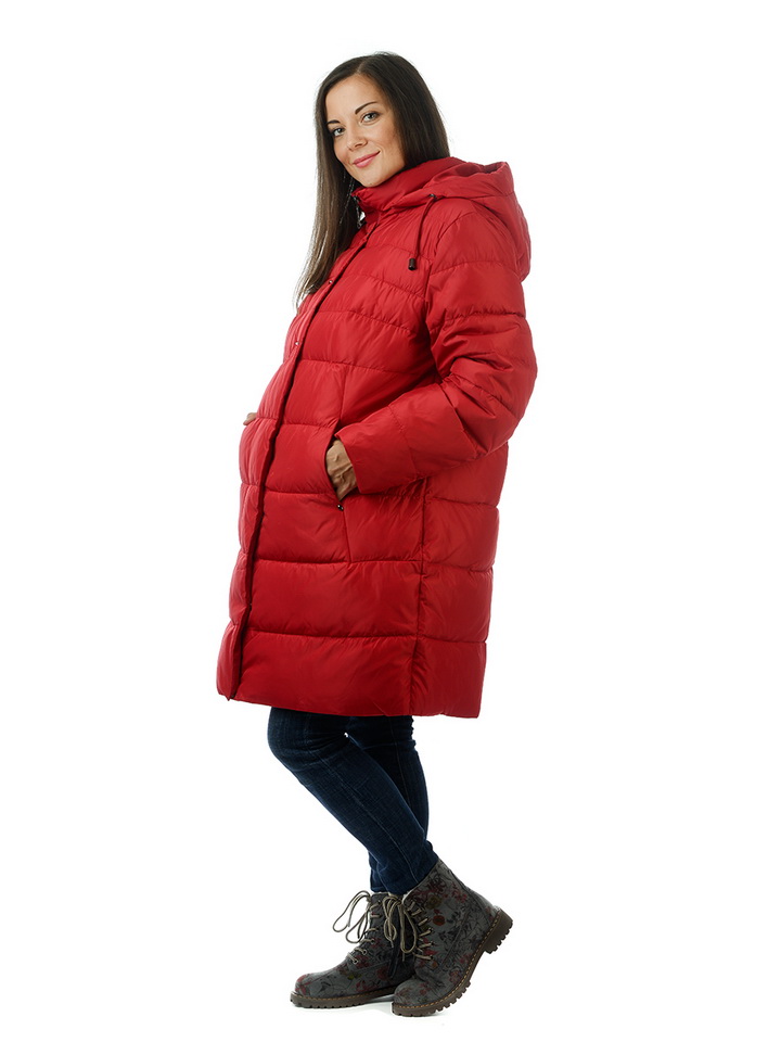 женское полупальто yuanlida на холлофайбере большой размер