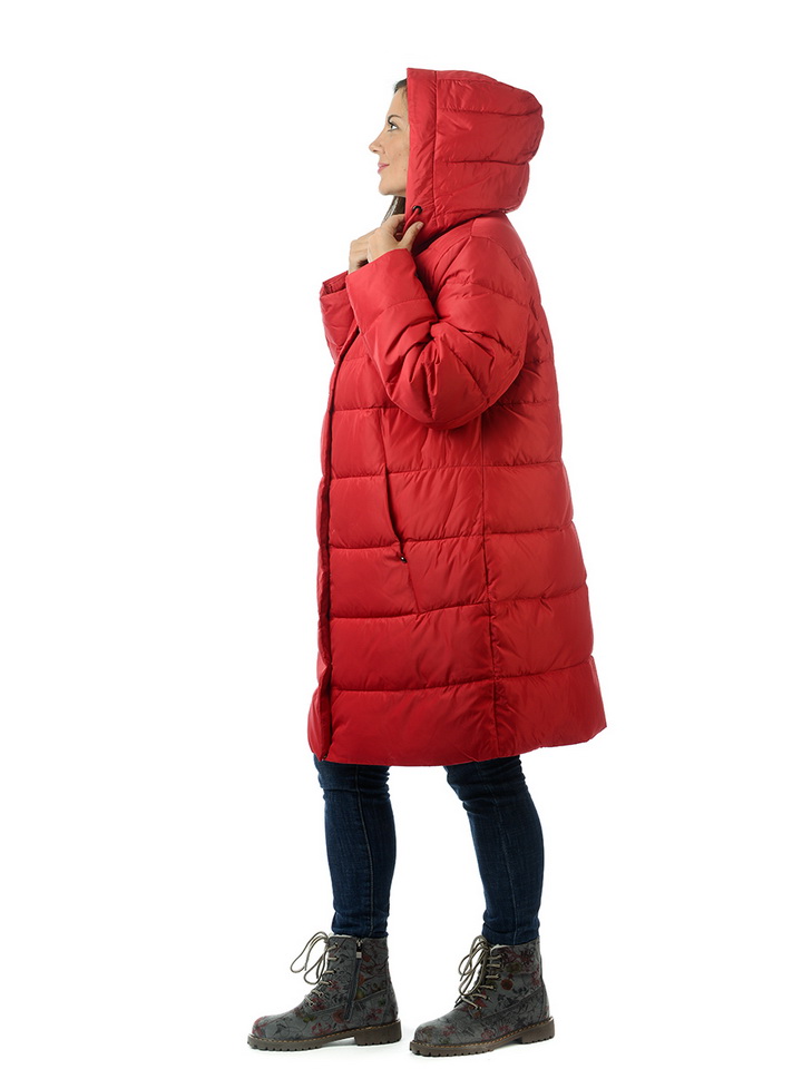 женское полупальто yuanlida на холлофайбере большой размер