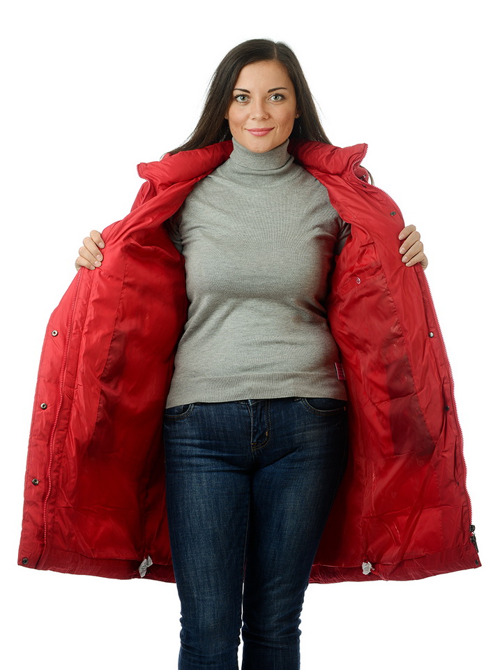 женское полупальто yuanlida на холлофайбере большой размер