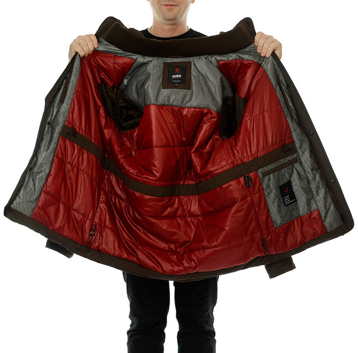 пуховик варёный хлопок/натуральный пух/натуральный мех-енот mgp