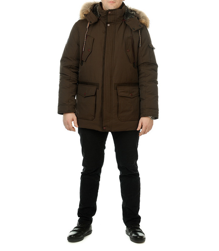 пуховик варёный хлопок/натуральный пух/натуральный мех-енот mgp